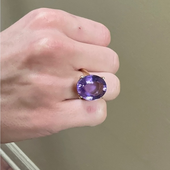 14 kt yellow gold amethyst stone. In great like new condition. - Picture 11 of 14